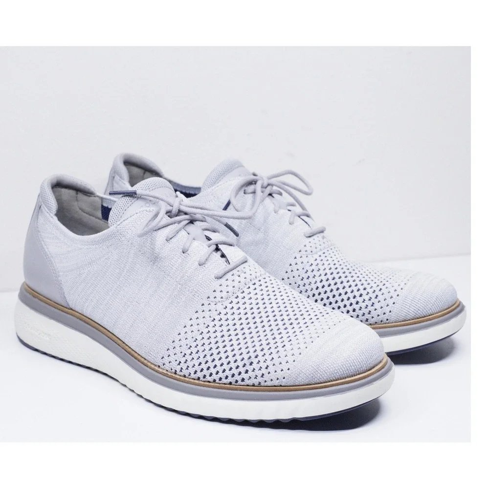 COLE HAAN ZERØGRAND Eon Stitchlite Knit Wingtip Oxford Casual Sneaker Grey Sz 12